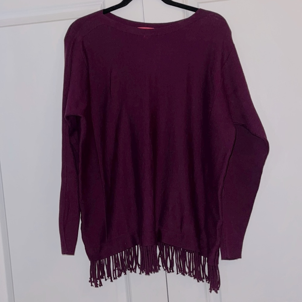 Lily Pulitzer Fringe Sweater size Medium